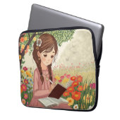 Capa para laptop Menina no Jardim Laptopschutzhülle (Vorderseite Links)