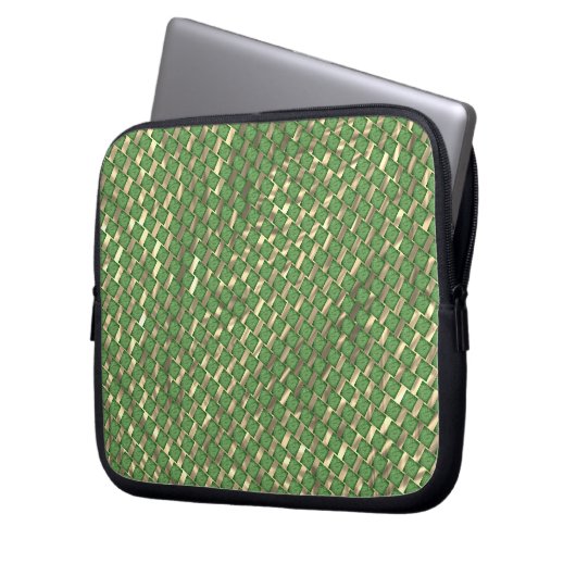 Capa para Laptop torto? Verde e marrom, plas.... Laptopschutzhülle (Vorderseite Links)