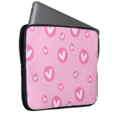 Capa para Portátil Rosa com Corações Laptopschutzhülle (Vorne Rechts)