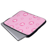 Capa para Portátil Rosa com Corações Laptopschutzhülle (Vorne Knopf)