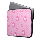 Capa para Portátil Rosa com Corações Laptopschutzhülle (Vorderseite Links)