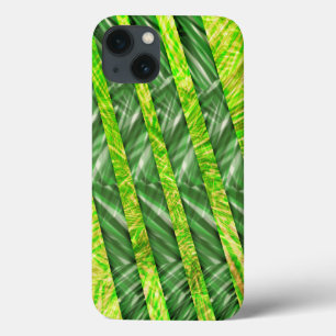 Capa verde amarela com riscos e traços tipo bambu Case-Mate iPhone hülle