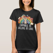 Capable Of Falling In Love Bisexual Pride Bisexual T-Shirt (Vorderseite)