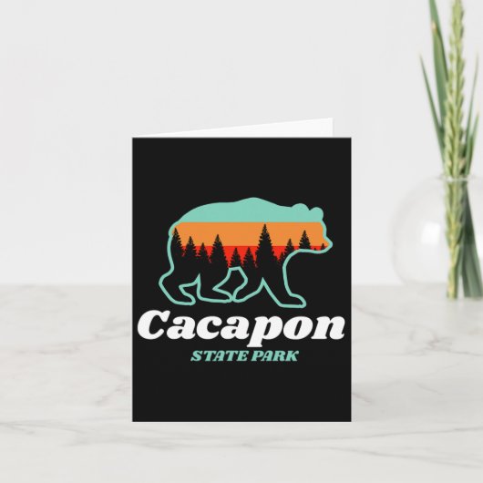 Capacon Staat Park West Virginia Bear Summer Karte (Vorderseite)