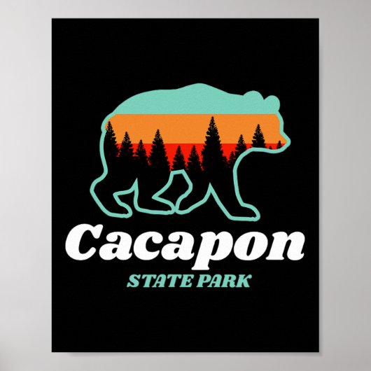 Capacon State Park West Virginia Bär Sommer Poster (Vorne)