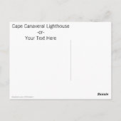 Capan Canaveral Lighthouse Rocket Launch Wasserfar Postkarte (Rückseite)