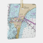 Capan Canaveral Nautical Chart Keramikornament (Rechts)