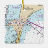 Capan Canaveral Nautical Chart Keramikornament (Vorderseite)