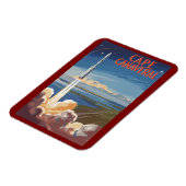 Capanna Canaveral Florida Painterly Travel Art Ret Magnet (Linke Seite)