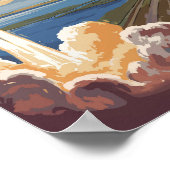 Capanna Canaveral Florida Painterly Travel Art Ret Poster (Ecke)