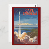 Capanna Canaveral Florida Painterly Travel Art Ret Postkarte (Vorne/Hinten)