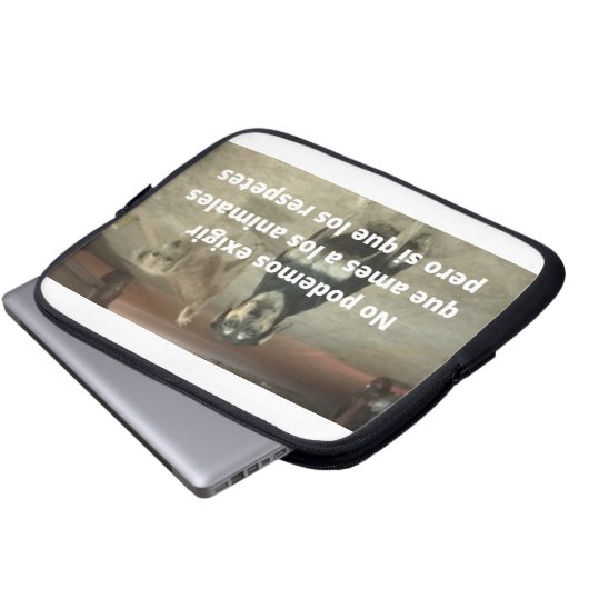 Capas para Laptops reagieren auf Los Animales Laptopschutzhülle (Vorne Knopf)