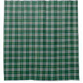 Capbreton Tartan Green and White Kariert Pattern Duschvorhang (Vorderseite)
