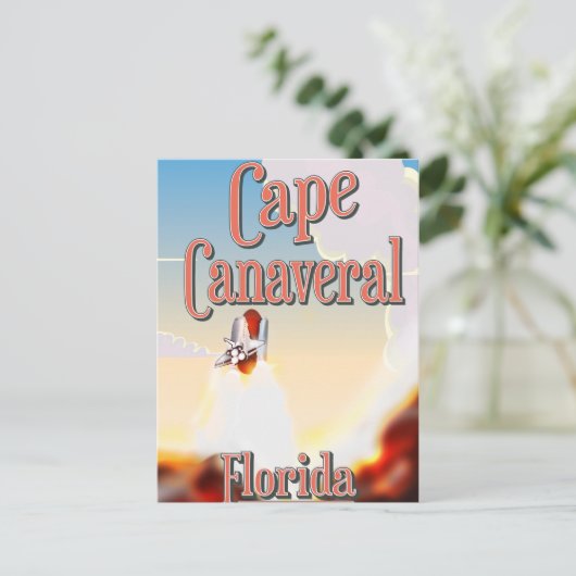 Capcanaveral-Reiseplakat Postkarte (Stehend Vorderseite)
