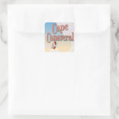 Capcanaveral-Reiseplakat Quadratischer Aufkleber (Tasche)