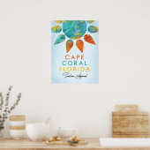 Capcoral Florida Sunshine Travel Poster (Küche)