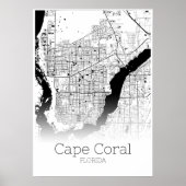 Capcoral Map - Florida - City Map Poster (Vorne)