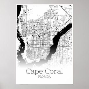 Capcoral Map - Florida - City Map Poster