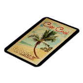 Capcoral Palm Tree Vintage Travel Magnet (Linke Seite)