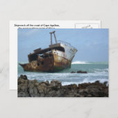 Cape Agulhas, Afrika, Shipwreck Postcard Postkarte (Vorne/Hinten)