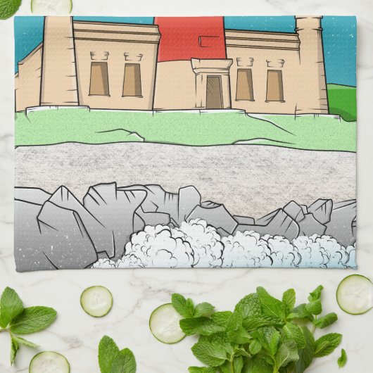 Cape Agulhas Lighthouse Geschirrtuch (Gefaltet)