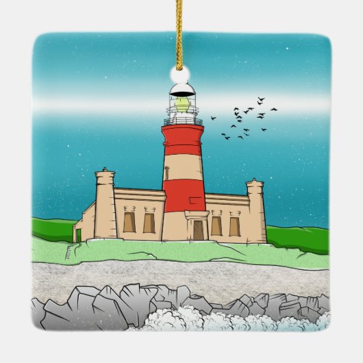 Cape Agulhas Lighthouse Keramikornament (Rückseite)