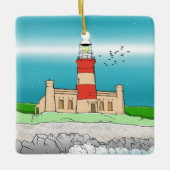 Cape Agulhas Lighthouse Keramikornament (Vorderseite)