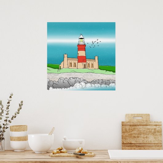 Cape Agulhas Lighthouse Poster (Küche)
