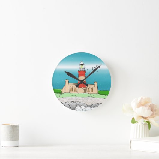 Cape Agulhas Lighthouse Runde Wanduhr (Zuhause)