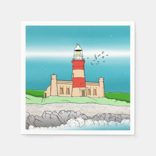 Cape Agulhas Lighthouse Serviette (Vorderseite)