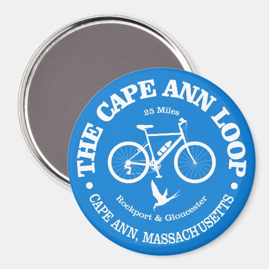 Cape Ann Loop (Radfahren) Magnet (Vorderseite/Rückseite)