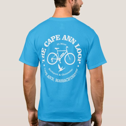 Cape Ann Loop (Radfahren) T-Shirt (Rückseite)