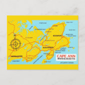 Cape Ann Massachusetts Karte (Vorderseite)