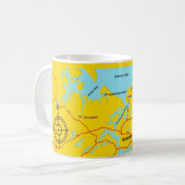 Cape Ann Massachusetts Karte Kaffeetasse (Vorderseite Links)