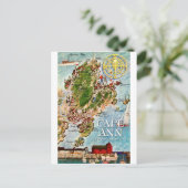 Cape Ann Massachusetts Vintage Postkarte (Stehend Vorderseite)