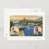 Cape Arago Bridge und Lighthouse Mouth Postkarte (Vorne/Hinten)