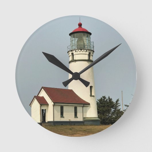 Cape Blanco Lighthouse, OR Runde Wanduhr (Vorderseite)