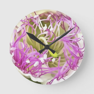 Cape Blume Blossom Botanische Kunst Runde Wanduhr