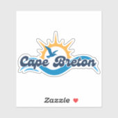Cape Breton Gull & Wave Vinyl Sticker (Blatt)