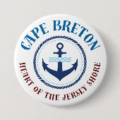 Cape Breton Herz der Jersey Shore-Taste Button (Vorderseite)
