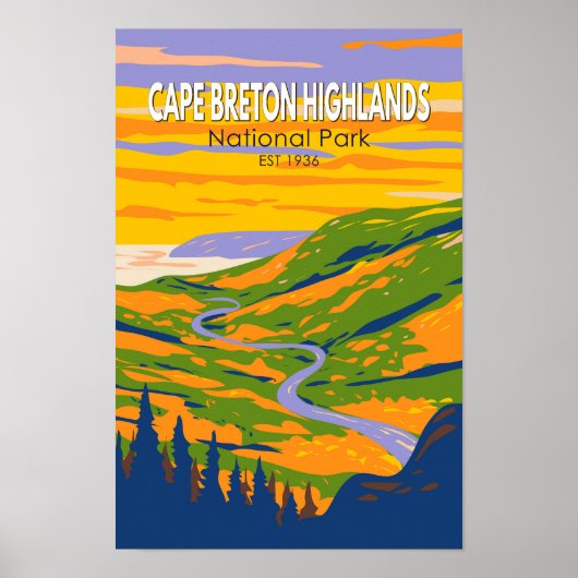 Cape Breton Highlands National Park Kanada Reisen Poster (Vorne)