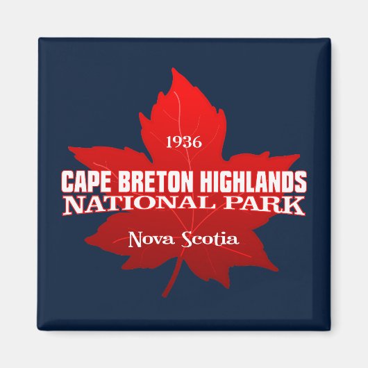 Cape Breton Highlands NP (Ahornblatt) Magnet (Vorne)
