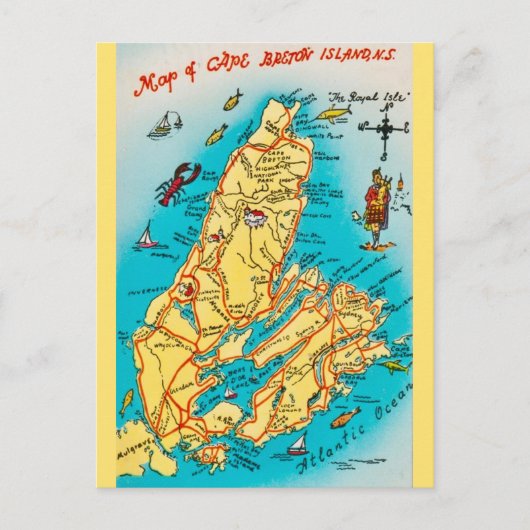 Cape Breton Inseln Postkarte (Vorderseite)