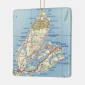 Cape Breton Island 50's Map Keramikornament (Links)