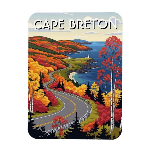 Cape Breton Island Canada Wildflowers Magnet (Vertikal)