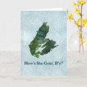 Cape Breton - Standard-geklappte Grußkarte Karte (Gelbe Blume)