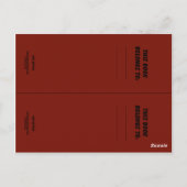 Cape Buffalo Buchmarkierungen Postkarte (Rückseite)