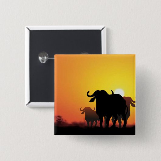 Cape Buffalo Button (Vorne & Hinten)