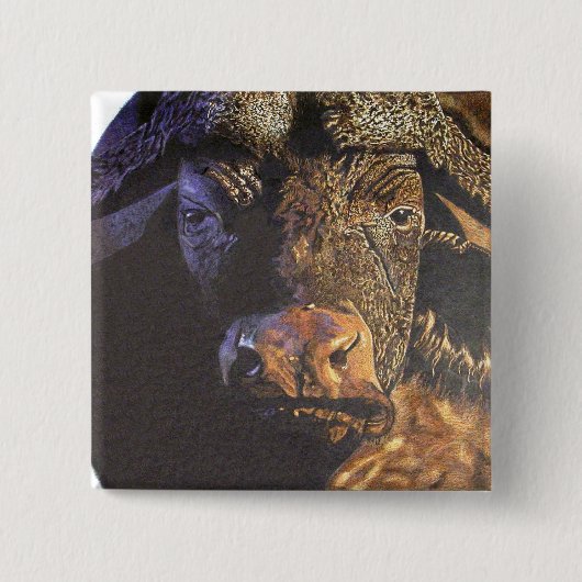 Cape Buffalo Button (Vorderseite)