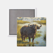 Cape Buffalo im Okavango Delta Botswana Magnet (Vorderseite/Rückseite)